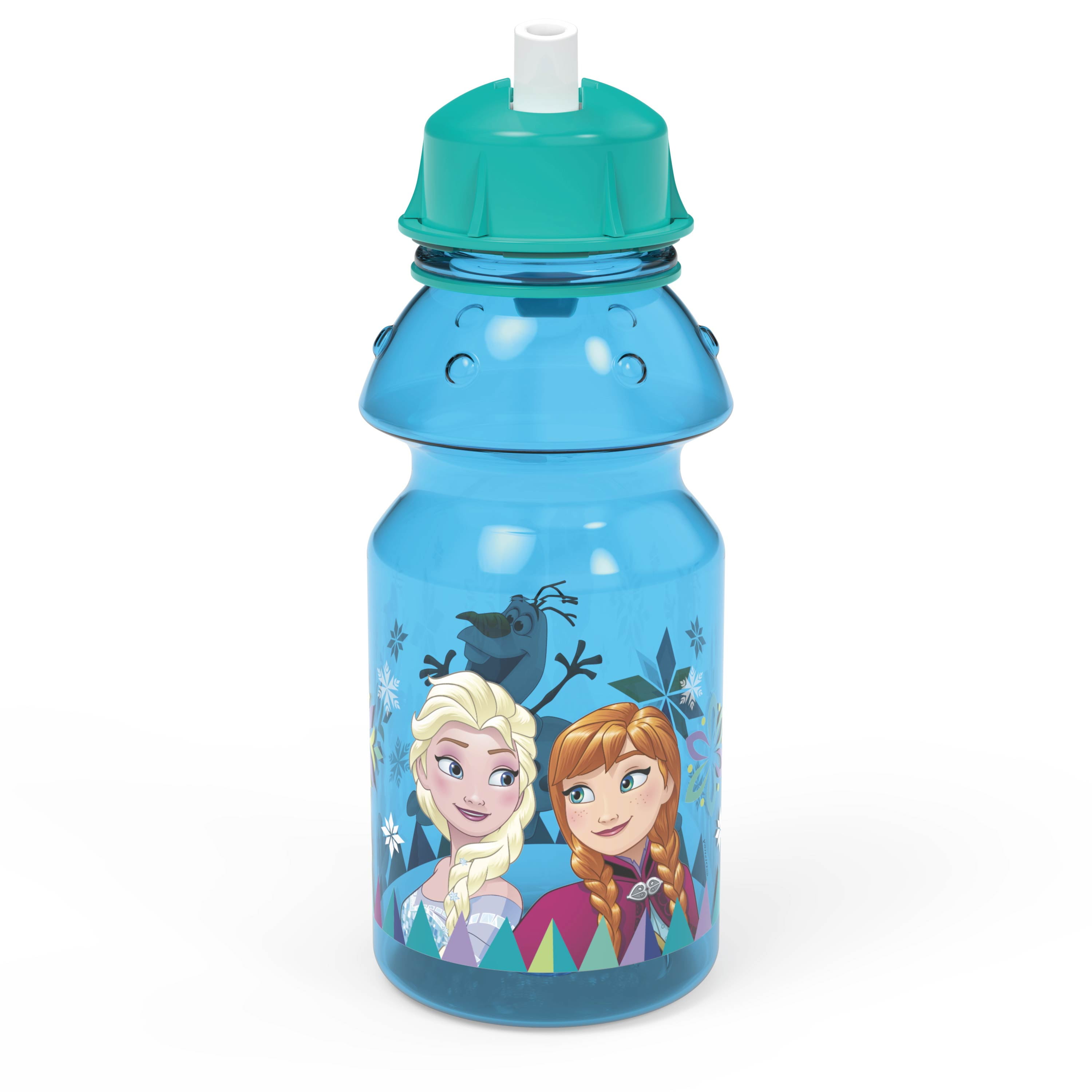 Zak Designs Disney Frozen Kids Water Bottle Carrying Loop Durable Bottle Wide Mouth Break