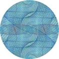 thumbnail image 1 of Ahgly Company Machine Washable Indoor Round Transitional Blue Diamond Blue Area Rugs, 8' Round, 1 of 7