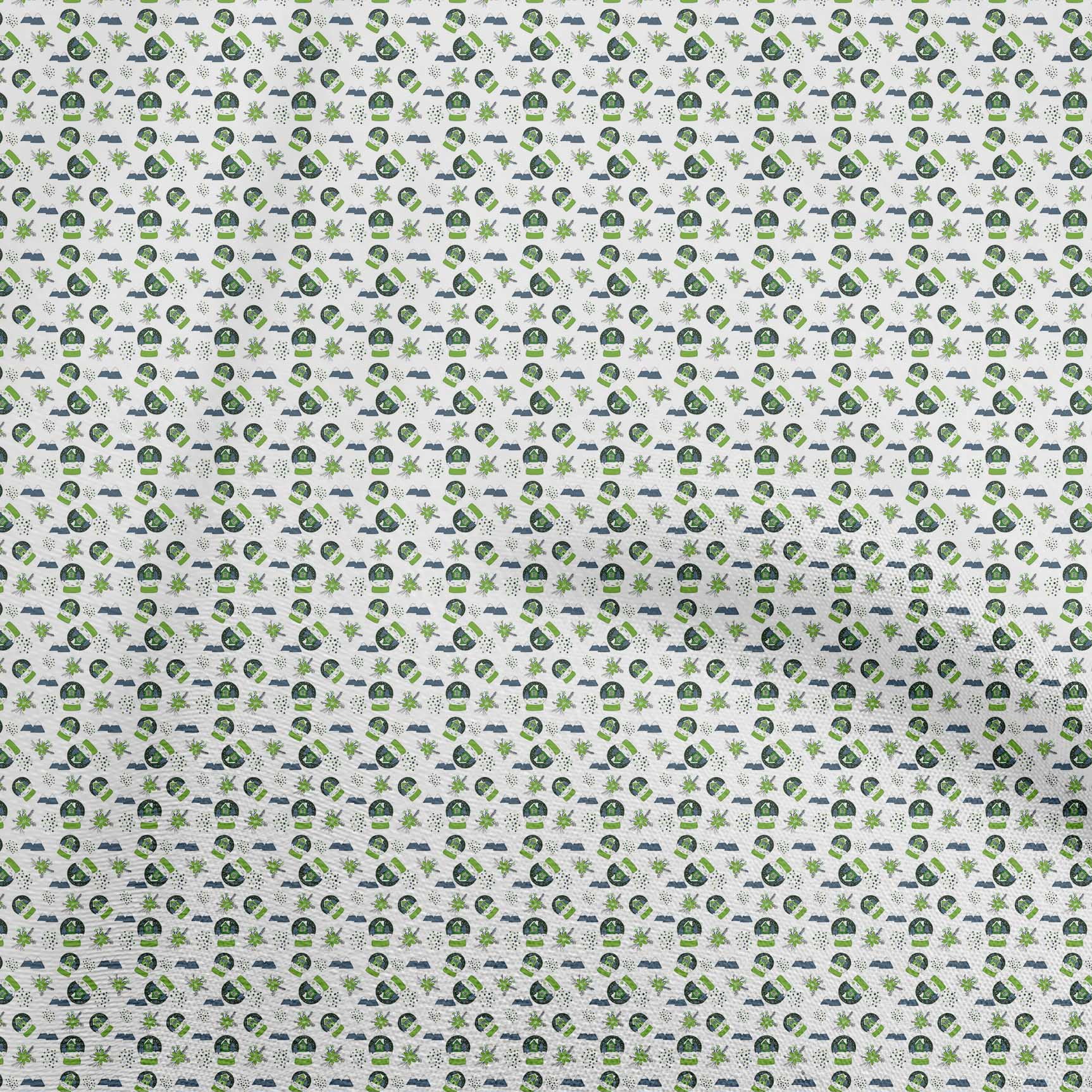 oneOone Viscose Chiffon Green Fabric Christmas Diy Clothing Quilting Fabric Print Fabric By Yard 42 Inch Wide