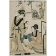 thumbnail image 2 of Kitagawa Utamaro 14x18 Gold Ornate Wood Frame and Double Matted Museum Art Print Titled - Chushingura: Act VI of the Storehouse of Loyalty (Late 1790s), 2 of 4
