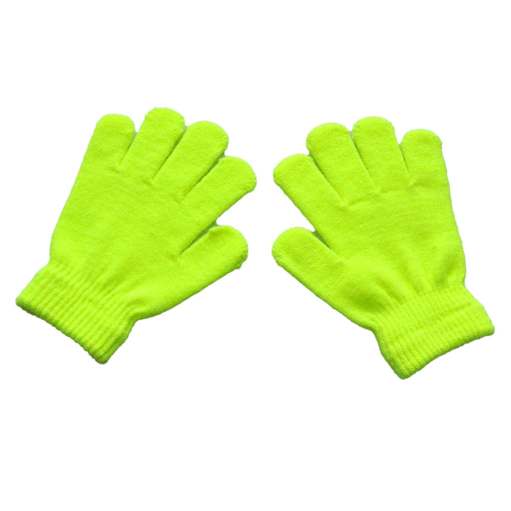 TureClos 1 Pair Kids Gloves Simple Style Outdoor Hands Warmer Boys Girls Hand  Warming Covers Solid Color Toddler Glove 
