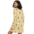 thumbnail image 2 of FORMRS Womens Long Sleeve Nightgowns Crew Neck Sleep Shirt Soft Pajamas Sizes S-3XL, Cute Bee Pattern, 2 of 8