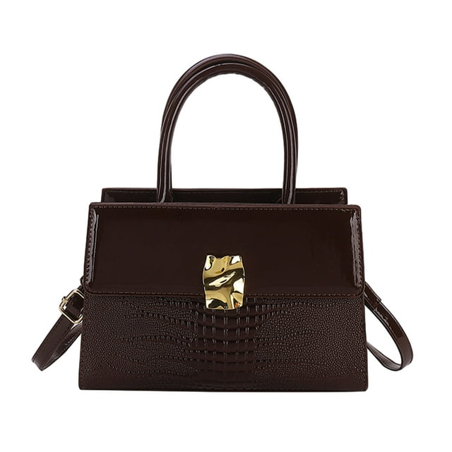 Qarigey Cartera segura de piel de vaca para mujer, elegante y con correa ajustable, bolso cruzado para el hombro Bolsas de mensajero y de hombro Café