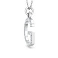 thumbnail image 3 of SuperJeweler G Initial Necklace in 14 Karat White Gold With 23 Diamonds, With Free 18 inch Chain, for Women, 3 of 6