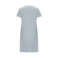 thumbnail image 7 of Aobny Loungewear Womans Nightgowns Blue Short Sleeve Dragonfly Crew Neck Short Sleep Dress Nightshirts for Woman Cute, 7 of 7
