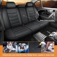 thumbnail image 5 of Car Seat Covers for Front Seats (2 Seats) – Nappa Leather Automotive Seat Cover Set for Cars, Sedans & SUVs, Waterproof, Durable & Comfortable, Easy to Install, Universal Fit (Black), 5 of 8