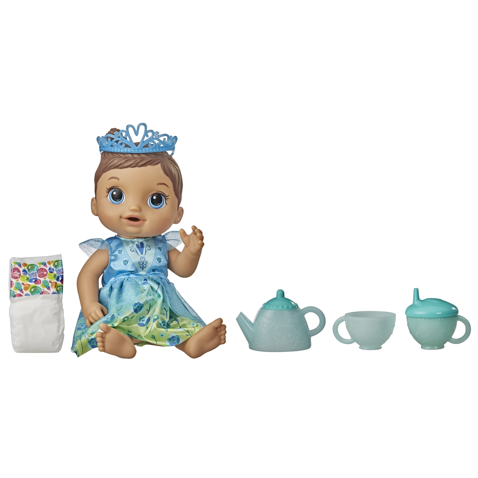 Buy Baby Alive Tea N Sparkles Doll Color Changing Tea Set Brown Hair