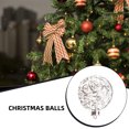 thumbnail image 4 of QualitChoice Christmas Tree Ball Pendant Portable Detachable Round Solid Color Decorative Home Office Classroom Festival Decor Silver, 4 of 6