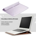 thumbnail image 5 of 13 inch Laptop Stand Sleeve Case, Faux Leather, Envelope bag transverse laptop bag, Laptop protective case - purple, 5 of 5