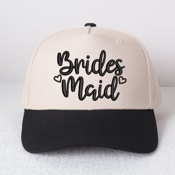 Bridesmaid Embroidered Patchwork Trucker Cap | Adjustable Unisex Snapback, Wedding Crew Essential