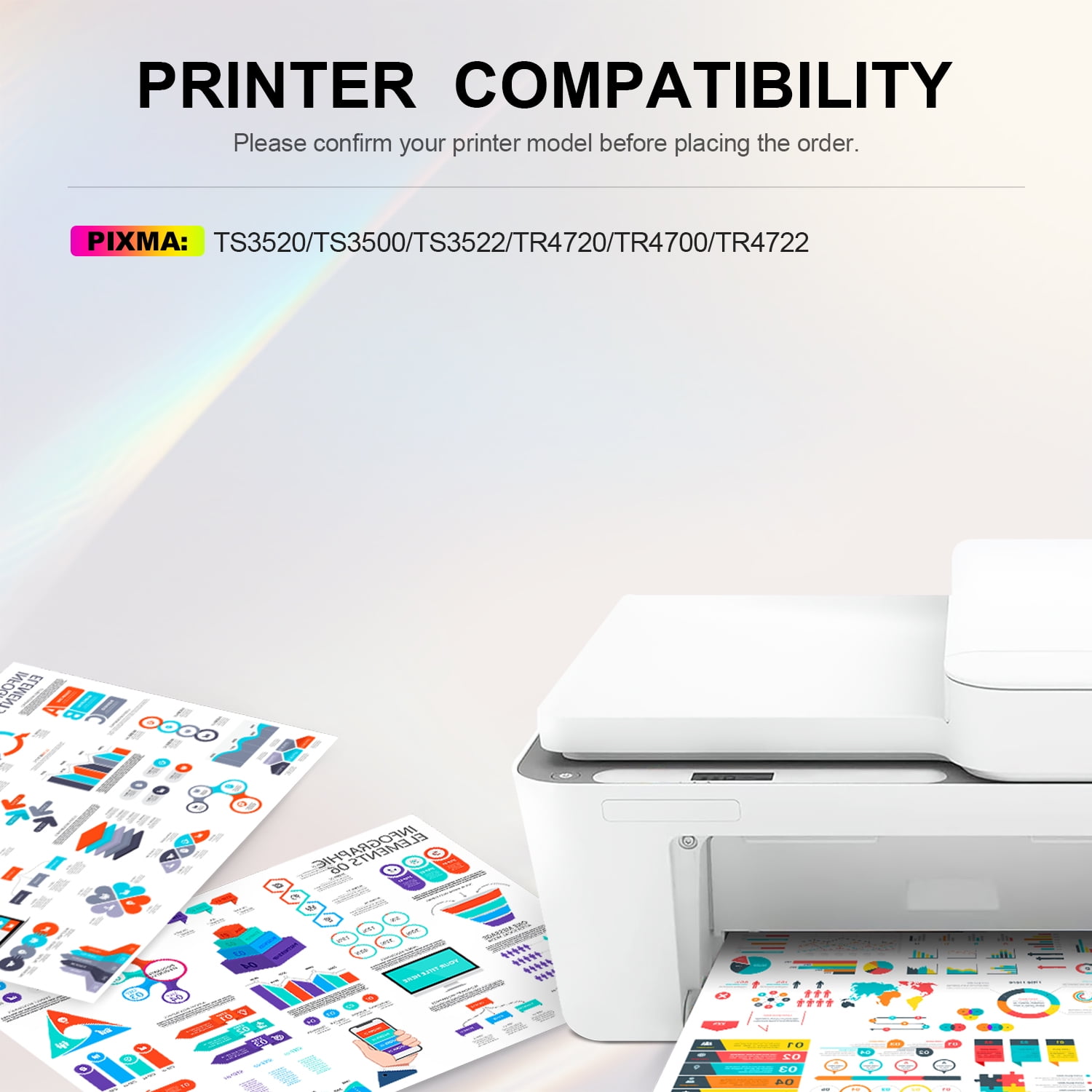 TS3722 ink cartridge for PG275xl/CL276xl ink cartridge Compatible for Canon 275xl 276xl Printer Ink cartridge for Canon PIXMA TS3722 TR4722 TS3522 TR4700 TS3520