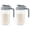 Gray-32 Ounces-2, variant on Breast Milk Pitcher - 32 Oz Glass Mason Jar With Dual Leak-proof Design Airtight Seal Pour Spout & Handle Storage Container For Breastmilk Iced Tea Ice Drinks(gray)