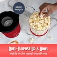 thumbnail image 5 of Nostalgia 8-Cup Hot Air Popcorn Maker & Bowl - 2-In-1 Bowl & Lid, 2 oz Measuring Cup - Oil-Free Pop Corn for Movie Night, Snacks, Birthday Parties, and More - Red, 5 of 8