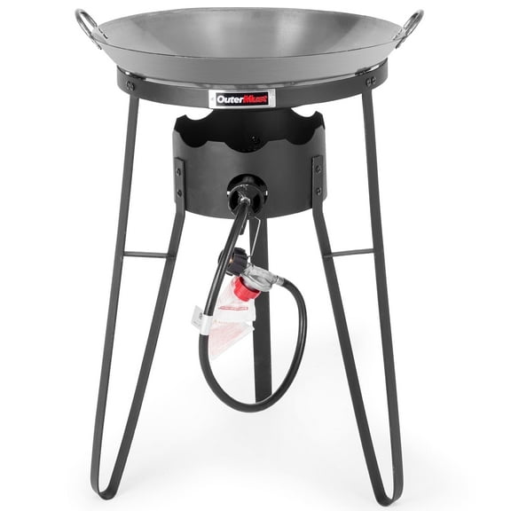 OuterMust Outdoor Propane Cooker with 20" Wok and 54,000 BTU Burner for Outdoor Cooking