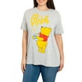 thumbnail image 4 of Disney Women's Plus Size Winnie The Pooh T-Shirt Honey Short Sleeve Heather Gray, 4 of 5