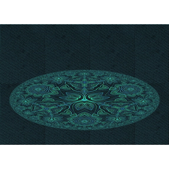 Ahgly Company Machine Washable Indoor Rectangle Transitional Night Black Area Rugs, 7' x 9'