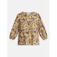 thumbnail image 6 of Scenario Women's and Women's Plus Blouse with 3/4-Length Puff Sleeves, Sizes XS-4X, 6 of 6