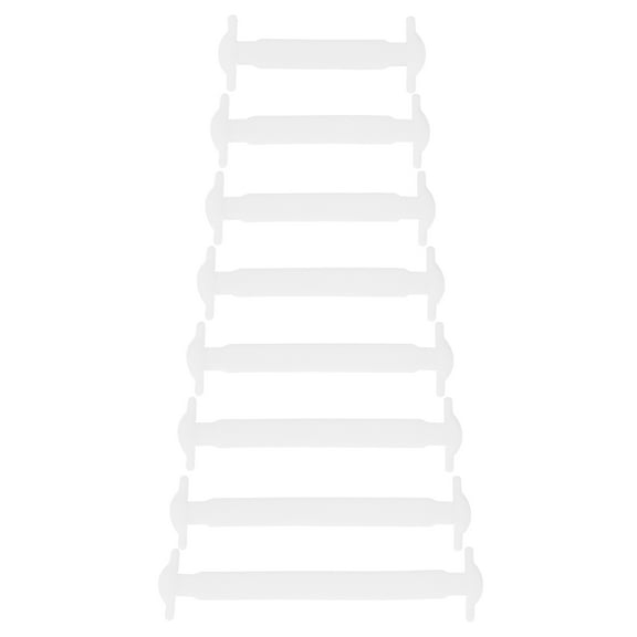 32Pack No Tie Shoe Laces for Adults, Elastic Flat Tieless Shoelaces, White