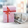 thumbnail image 4 of Novelty Coffee Mug - Winter Bear Porcelain Cup Ceramic Coffee and Tea Mug - 330 ml / 11 oz White Ceramic Mug, 4 of 8