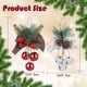 thumbnail image 2 of Christmas Large Bell Ornaments, 2pcs for Xmas Tree Decorations Christmas Door Hanging Bells with Pinecone Christmas Wreath Gift(Red White), 2 of 5