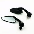 thumbnail image 2 of Black 7/8" 22mm Motorcycle Handlebar Bar End Rearview Side Mirror for Honda Kawasaki Suzuki Yamaha ZX6R R1 R6 GSXR CBR 600 F2 F4 FZ6 SV ZX7R CB FZ1 6R Cafe Racer Custom, 2 of 6