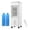 A001-White, variant on Portable Air Conditioners Fan with Remote, 4L Tank, Honeycomb Pad, 2 Ice Boxes, 3 Speeds, 8H Timer, 120° Oscillation, for Bedroom, Living Room, Home Office