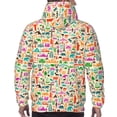 thumbnail image 7 of Lsque Travel Pattern Casual Men's Hoodie,Hooded Sweatshirt with Kangaroo Pocket,Pullover Hoodie-Large, 7 of 7