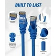 thumbnail image 2 of Ultra Clarity Cables Cat6 Ethernet Cable, RJ45, LAN, UTP Cat 6 Cable Ethernet, Patch, Network Cable, Internet Cable for PS4, PS5, Xbox, Ethernet Cord, Black & Blue, 12 ft, 2-Pack, 2 of 7