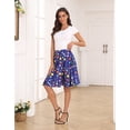thumbnail image 5 of HDE Skirts for Women Midi Skirt Skater Skirt Knee Length High Waist Fun Prints Magic Outer Space XL, 5 of 6