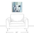 thumbnail image 3 of Creative Products Navy Cow Sketch 20 x 20 Canvas Wall Art, 3 of 5