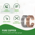 thumbnail image 5 of Celtic Design Copper Magnetic Rings, Set of 2, Pure Copper Jewelry, Gift for Mom Wife, 5 of 5