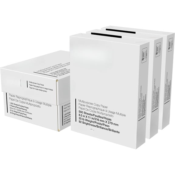 Prinmt Paper Multipurpose Copy Printer Paper, 8.5 x 11, 20lb, 1 Ream (500 Sheets ...