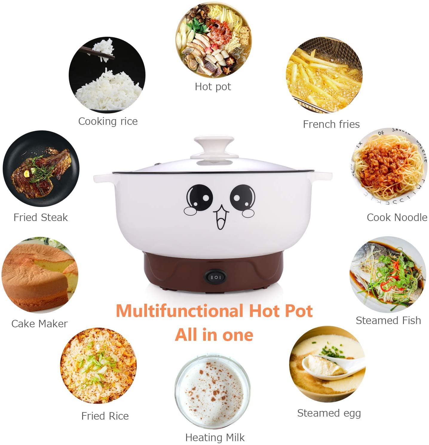 220V Non-Stick Household 6L Electric Hot Pot 3 Flavor Multi Cooker Hotpot  Soup Cooking Machine Fast Boiling