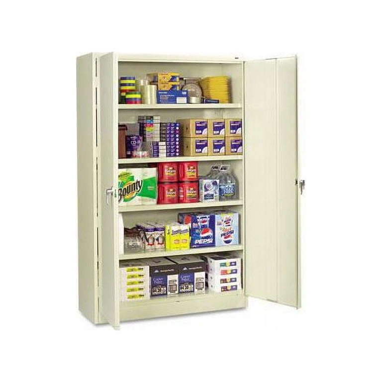 Assembled Jumbo Steel Storage Cabinet, 48w x 24d x 78h, Putty Assembled Jumbo Steel Storage Cabinet, 48w x 24d x 78h, Putty