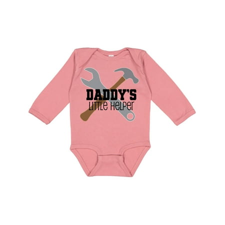 

Inktastic Daddy s Little Helper tool set Gift Baby Boy Long Sleeve Bodysuit