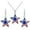 Blue Stones Jewelry Set, variant on 4th of July Earrings for Women - Patriotic Earrings - Fourth July Jewelry (Blue Stones Earrings)