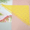 thumbnail image 2 of Women's Sheer Floral Lace Triangle Mantilla Scarf Lightweight Tassel Shawl Wrap Head Scarf- Yellow, 2 of 6