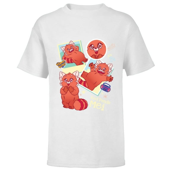 Disney and Pixar’s Turning Red Panda Mei Cute 4*Town 4Ever - Short Sleeve T-Shirt for Kids - Customized-White