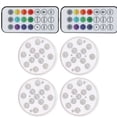 thumbnail image 4 of Lámpara subacuática RGB de 16 colores, Control remoto, luz de piscina, decoraciones de fuente para pecera, 4 Uds., 4 of 14