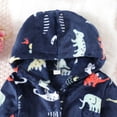 thumbnail image 6 of mgoYE Kids Little Boys Girls Cartoon Hooded Bathrobe Toddler Robe Pajamas Sleepwear(Dark Blue,4-5 Years), 6 of 9