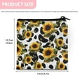 thumbnail image 6 of SEANATIVE Sunflower Sanitary Napkin Storage Bag Cow Print Period Bag for Women Girls Portable Menstruation First Period Bag for School Office 2 Packs Mini Cosmetic Bag, 6 of 7