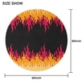 thumbnail image 2 of 60 Inch Round Lace Tablecloth Water Resistant Washable, Fire Hot Print, 2 of 5