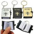 thumbnail image 3 of UDIYO 1Pc Mini Portable English Holy Bible Pendant Keychain Key Ring Holder Bag Decor, 3 of 7