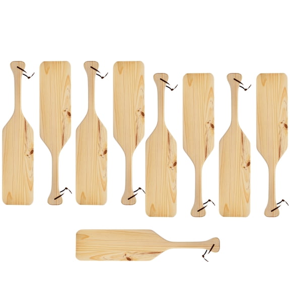 9 Pack: Unfinished Wood Paddle by Make Market