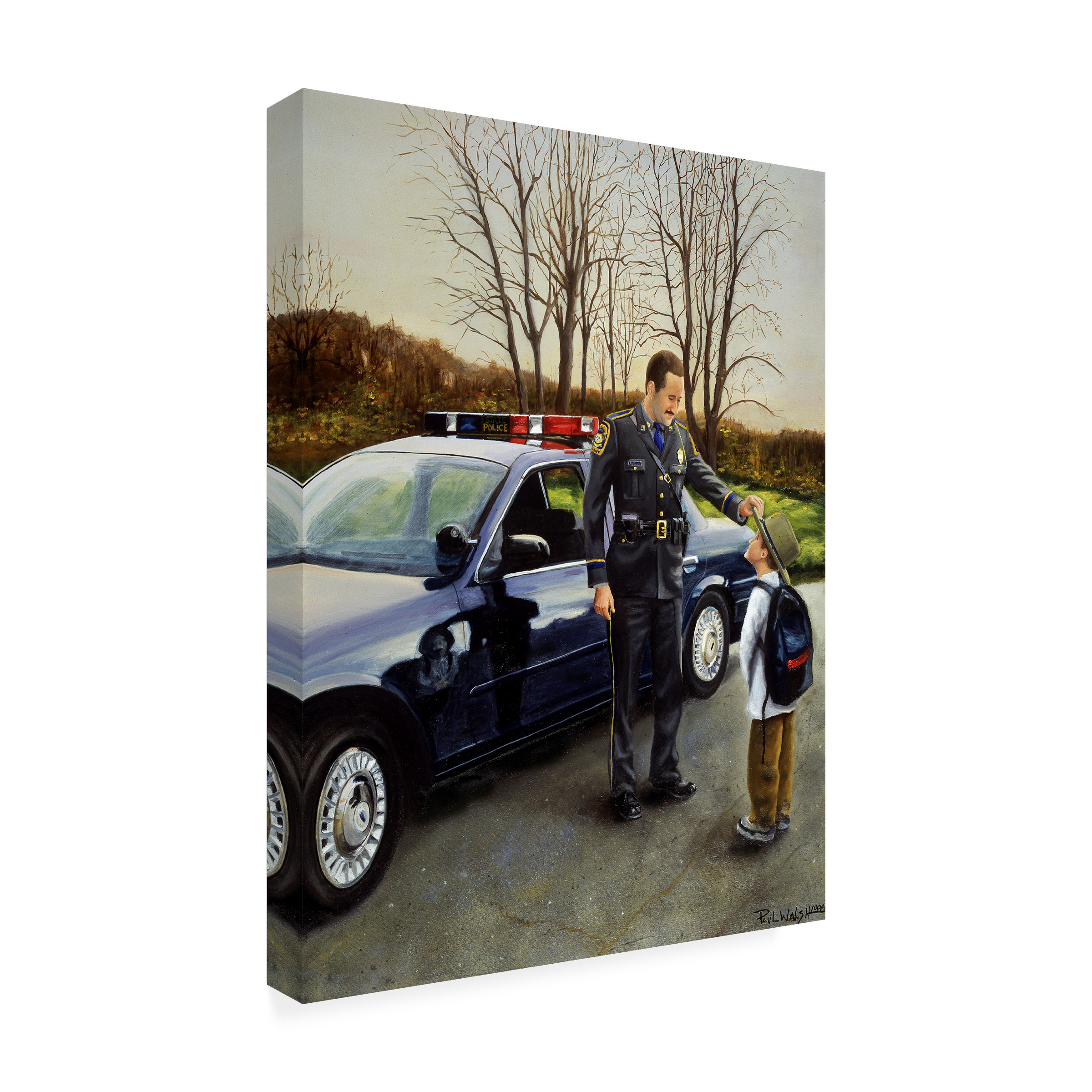 Trademark Fine Art 'Police' Canvas Art by Paul Walsh