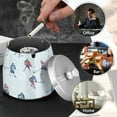 thumbnail image 4 of Yayeee Ashtray with Lid for Cigarette Smokeless Stainless Steel Home Ash Holder, Hockey Action Zone, 4 of 7