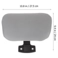 thumbnail image 3 of Appui-Tête de Chaise de Bureau : Oreiller de Tête de Chaise Réglable Support Élastique - Attachement Ergonomique pour Chaise de Bureau à Domicile (Gris), 3 of 8
