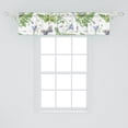 thumbnail image 2 of Botanical Window Valance, Watercolor Forest Pattern of Leaves Butterfly Moths and Bluebells, Curtain Valance for Kitchen Bedroom with Rod Pocket, 54" X 18", Fern Green Lavender White, by Ambesonne, 2 of 2