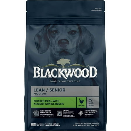 Blackwood Dry Dog Food Lean/Senior Chicken Meal with Ancient Grains 10 lb.