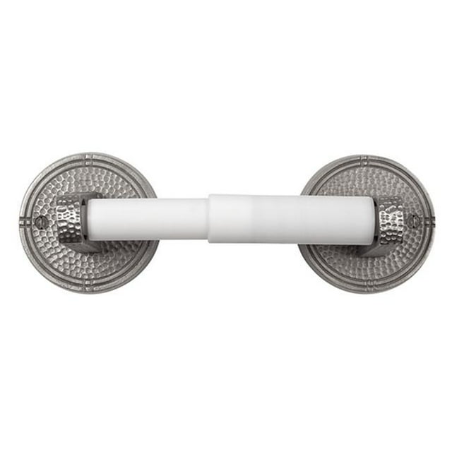 The Copper Factory CF176SN Solid Copper Toilet Tissue Holder with Round Backplates, Satin Nickel